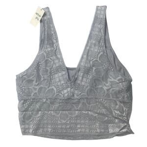 Aerie Women's Gray Best Lace‎ Longline Bralette Top Size S